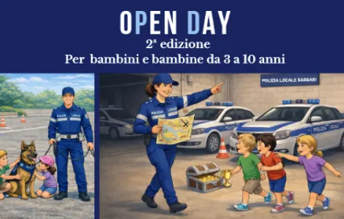 Sassari, open day della Polizia locale dedicato ai bambini